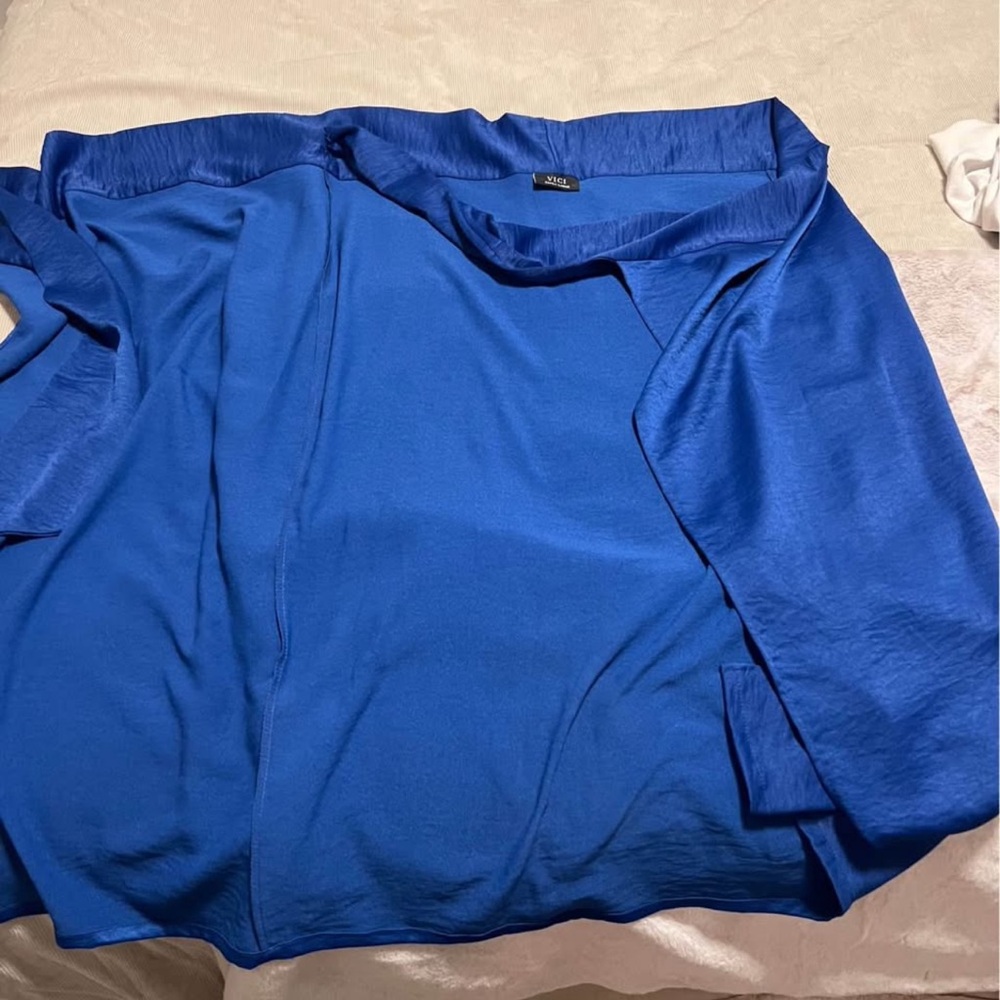 VICI Royal blue wrap skirt - Picture 4 of 5